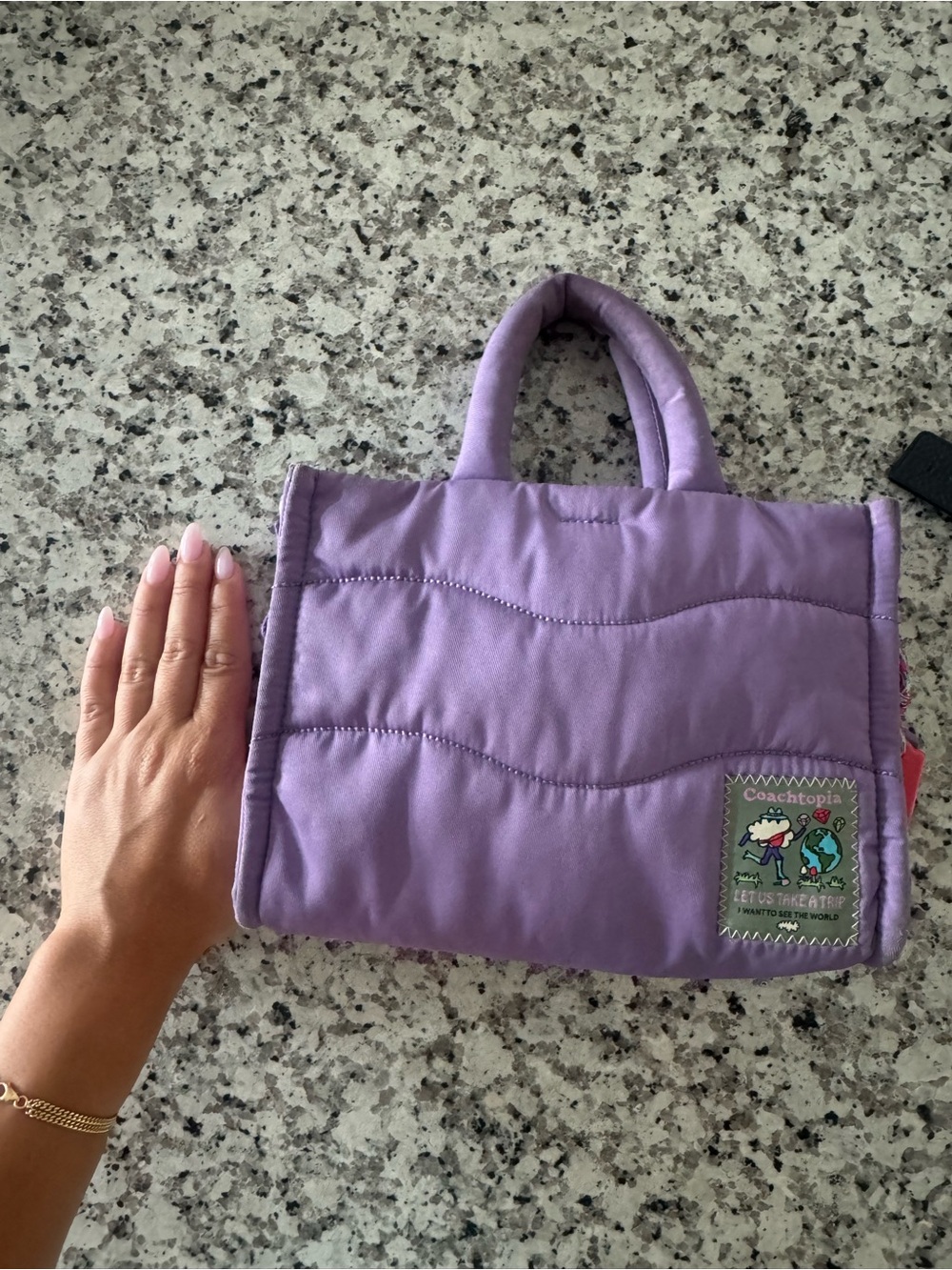 Coachtopia Loop Mini Lavender Quilted Mini Tote Bag